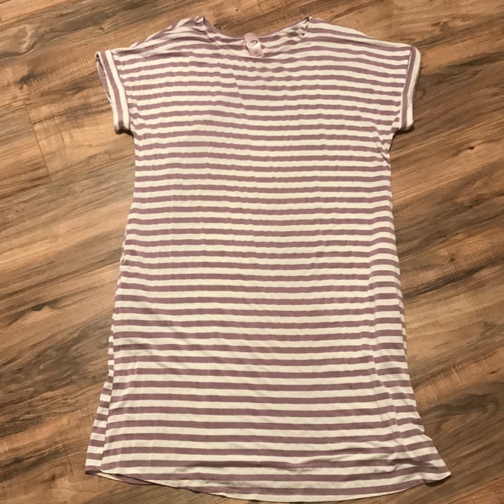 Lavender striped dress